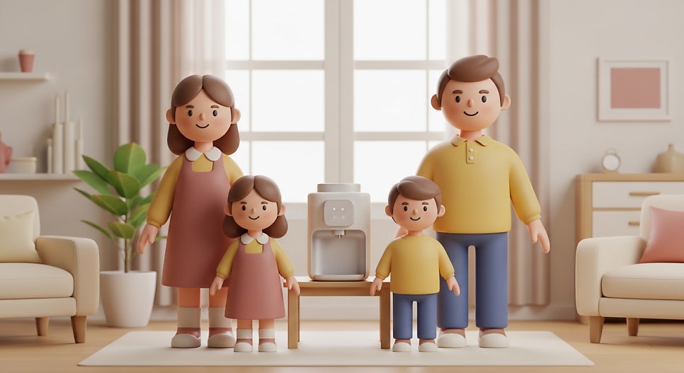 4인 가족에 딱 맞는 정수기는 뭐가 있을까요? | AI 활용 이미지