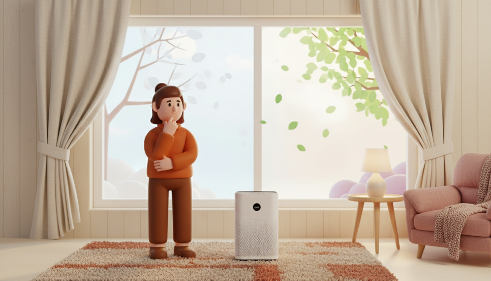 공기청정기 필터, 언제 갈아야 할까 | AI 활용 이미지