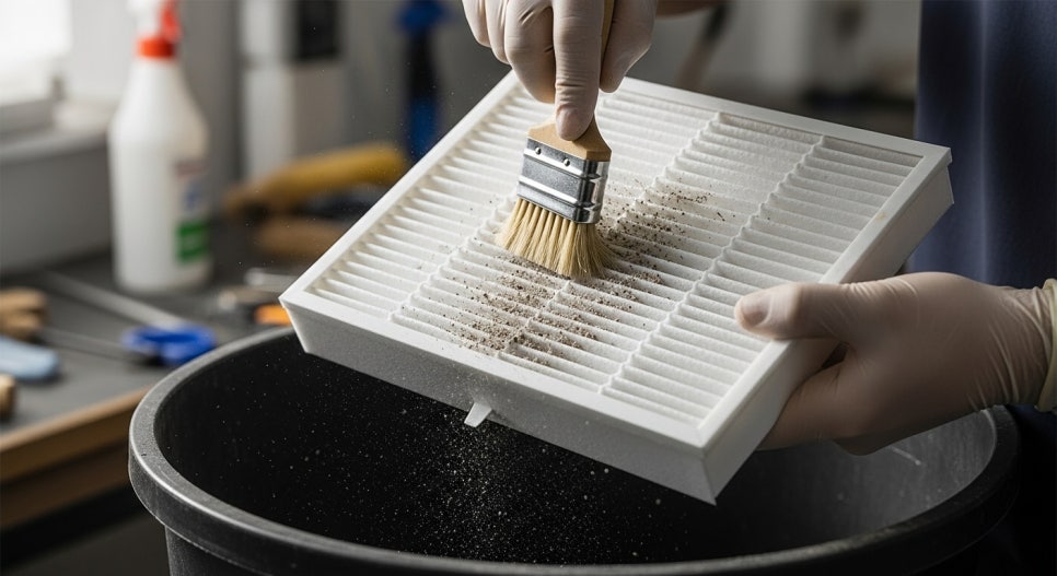 필터 청소 이미지 | AI 활용 이미지