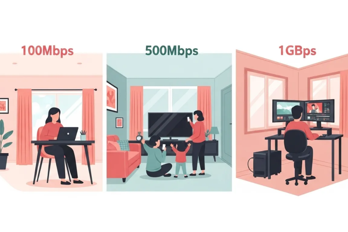 인터넷 속도, 100메가/ 500메가/1기가? 나에게 맞는 속도는?