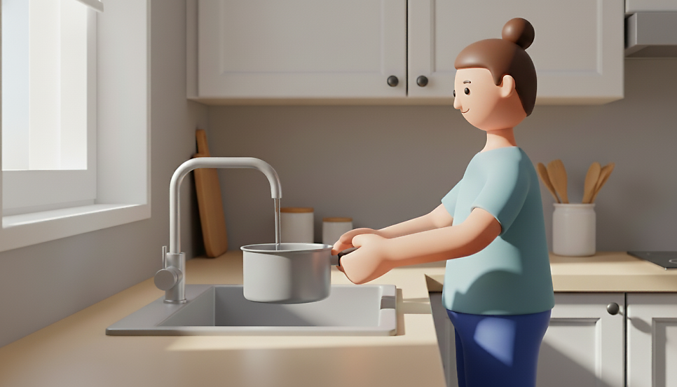 요리할 때 수돗물 사용, 과연 안전할까요? | AI 활용 이미지