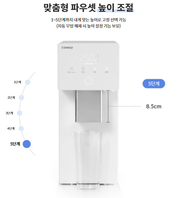 1~5단계로 딱 맞춰 쓰는 수동 고정 기능 | 출처: 렌트리 제품상세 페이지