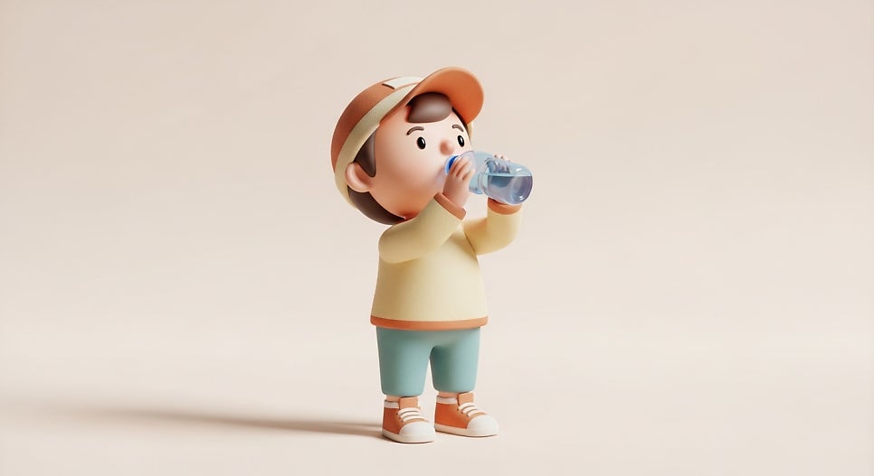 생수를 통해 섭취할 수 있는 미세 플라스틱의 위험성 | AI 활용 이미지