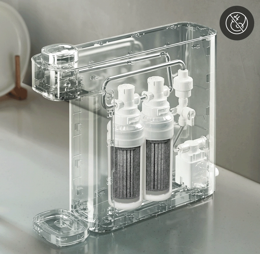 무전원 정수기 필터 구조 | 출처: SK매직 홈페이지