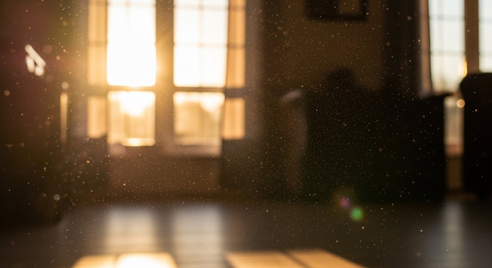 실내 속 미세먼지 | AI 활용 이미지