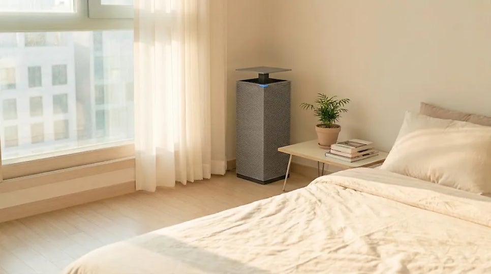 자취방에 공기청정기가 있는 이미지 | AI 활용 이미지