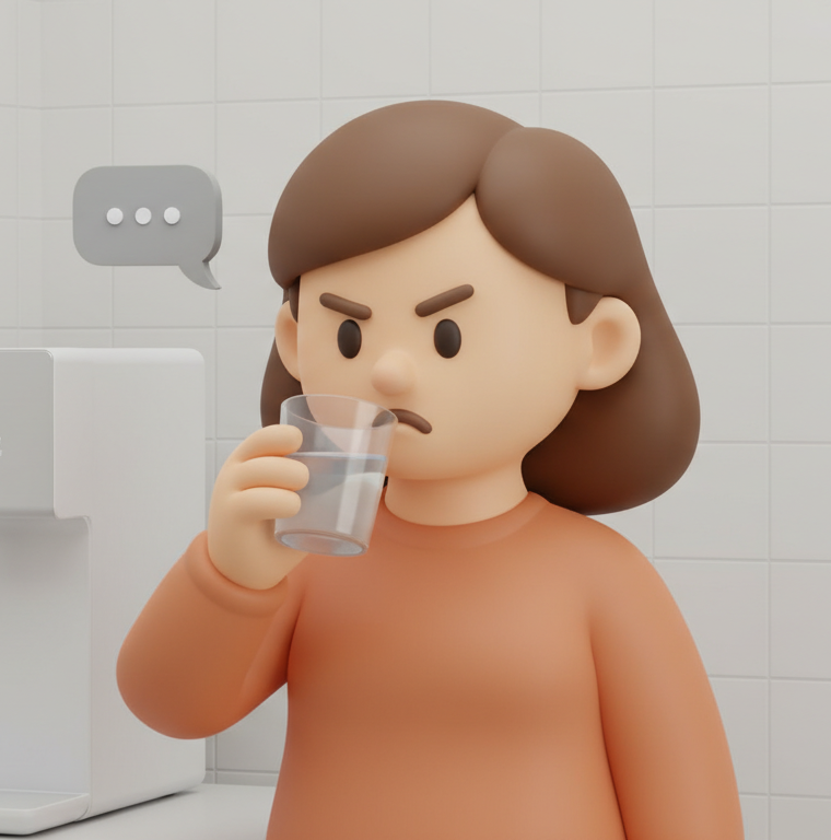 물에서 이상한 냄새가 나요 | AI 활용 이미지