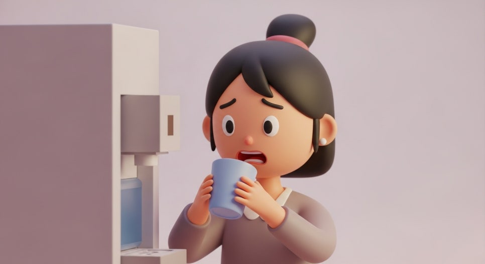 물을 마시는 모습 | AI 활용 이미지