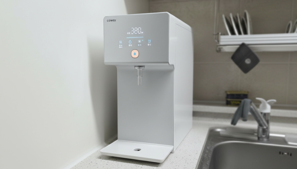 새 정수기가 반짝 빛나는 이미지 | AI 활용 이미지