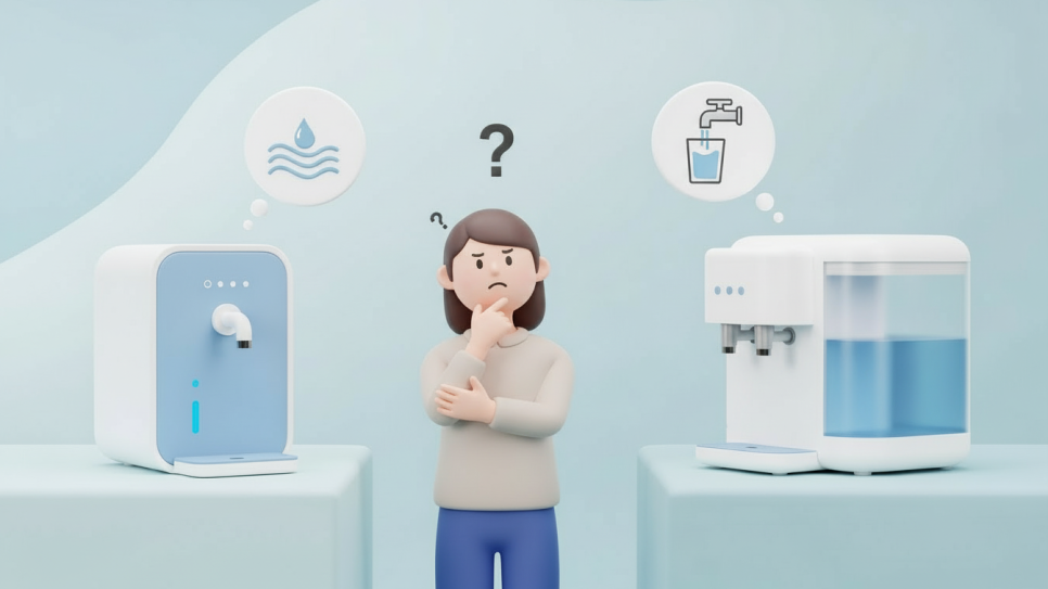 정수기 차이 비교 이미지 | AI 활용 이미지
