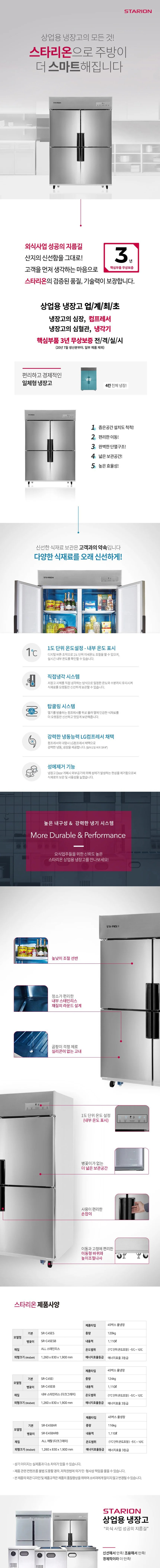 직냉식 스탠드 냉장고 1110L