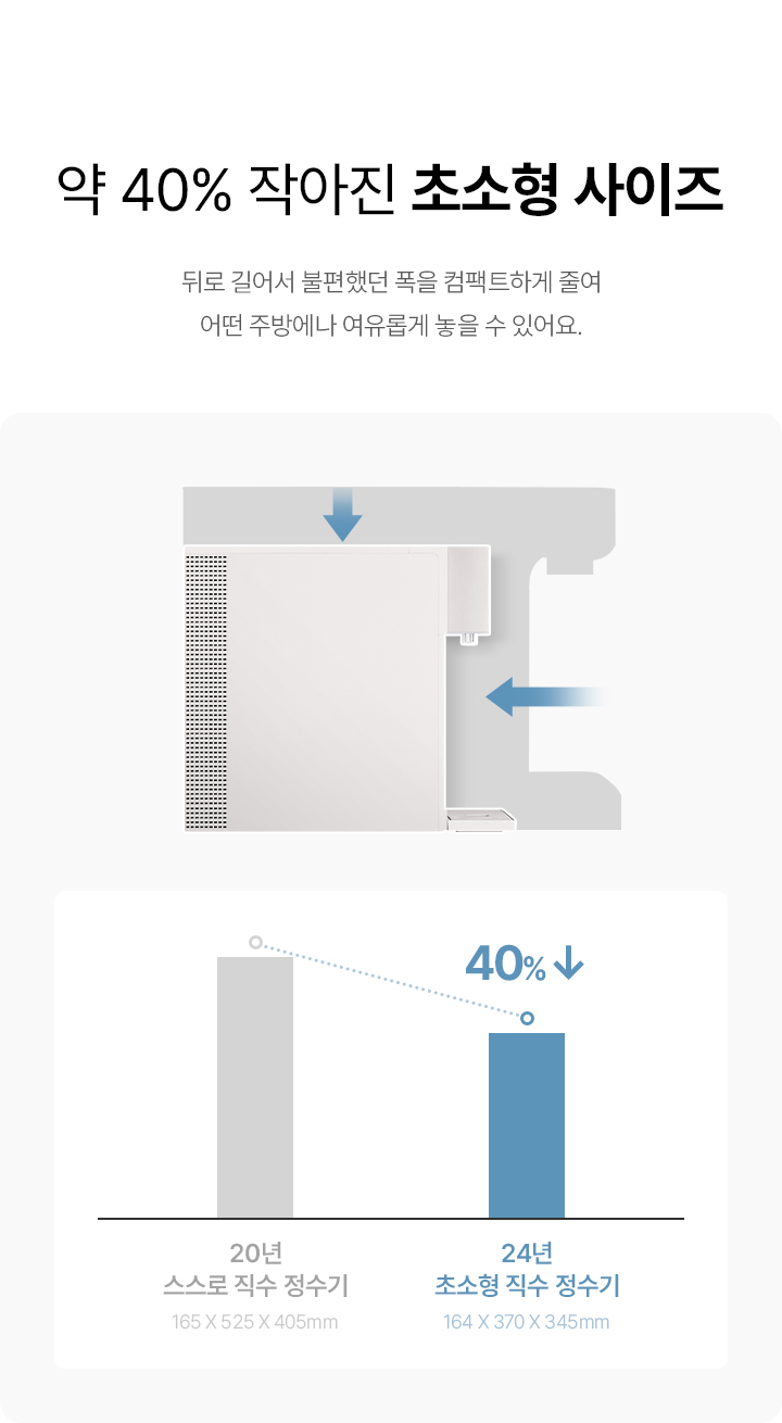 초소형 직수 냉정 정수기