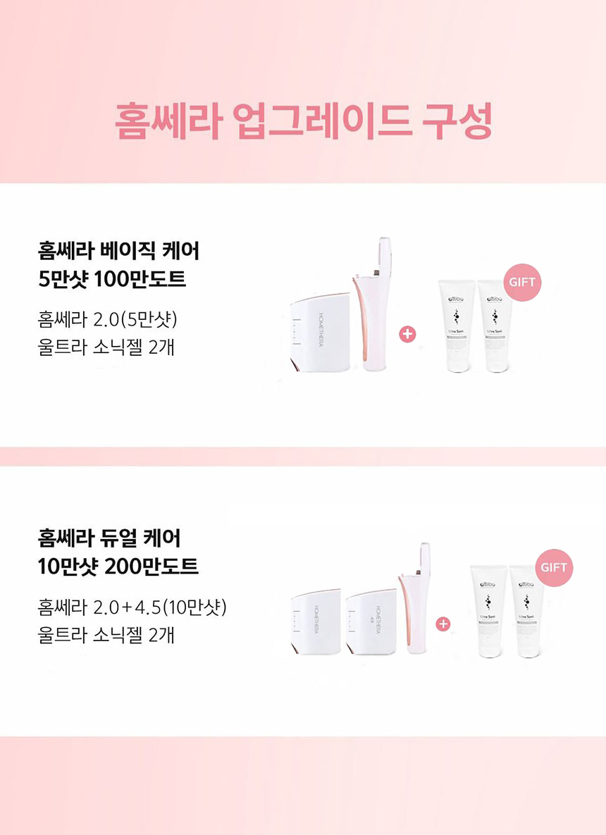 홈쎄라 듀얼케어 2.0 + 4.5 (10만샷 200만도트)