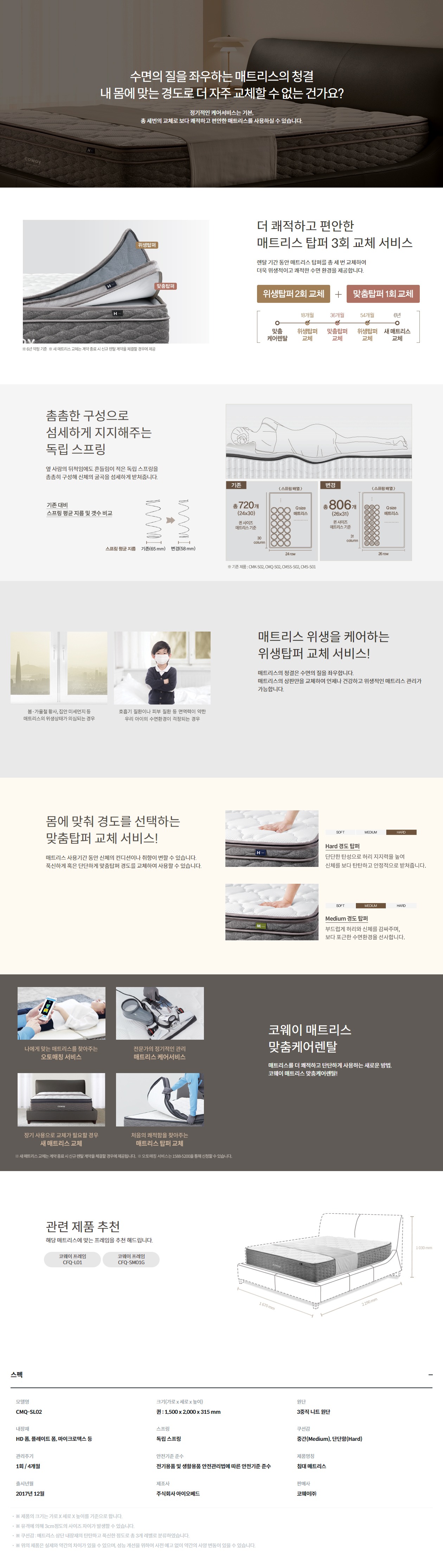 탑퍼교체 매트리스 트리플체인지 퀸