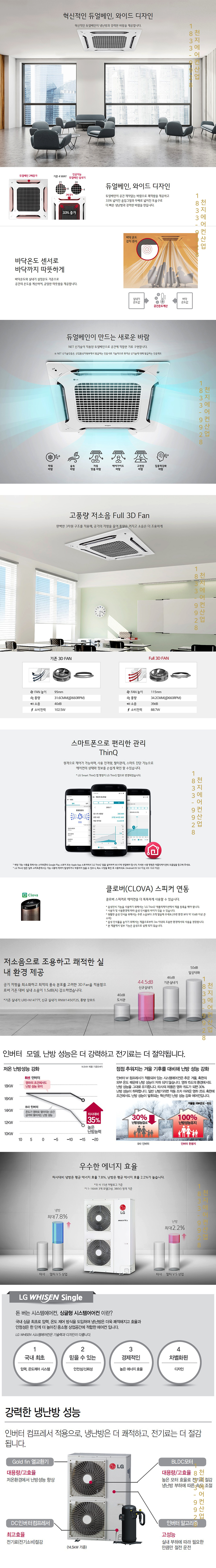 천장형 4way 냉난방기 18평형(단상)
