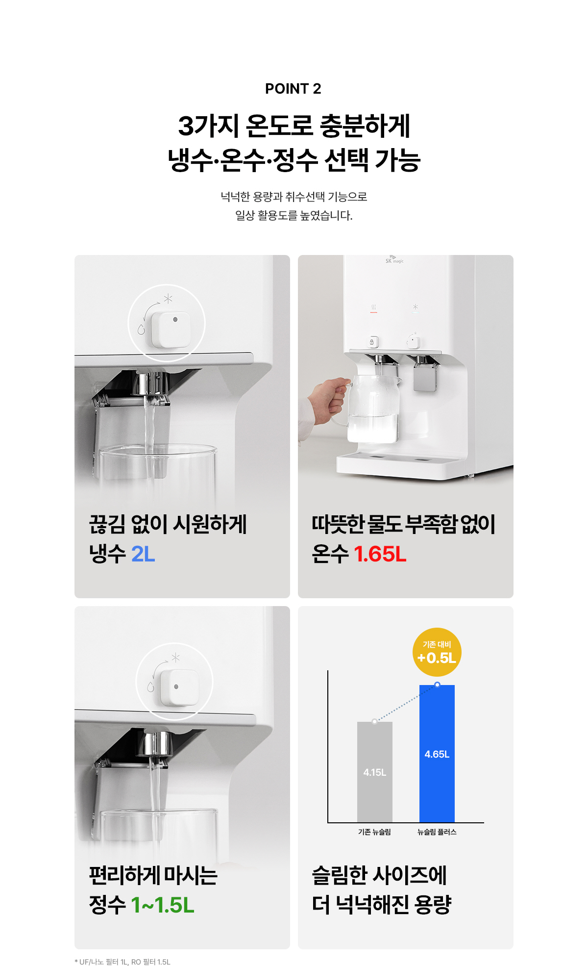 뉴슬림 플러스 냉온정 정수기 (UF필터)