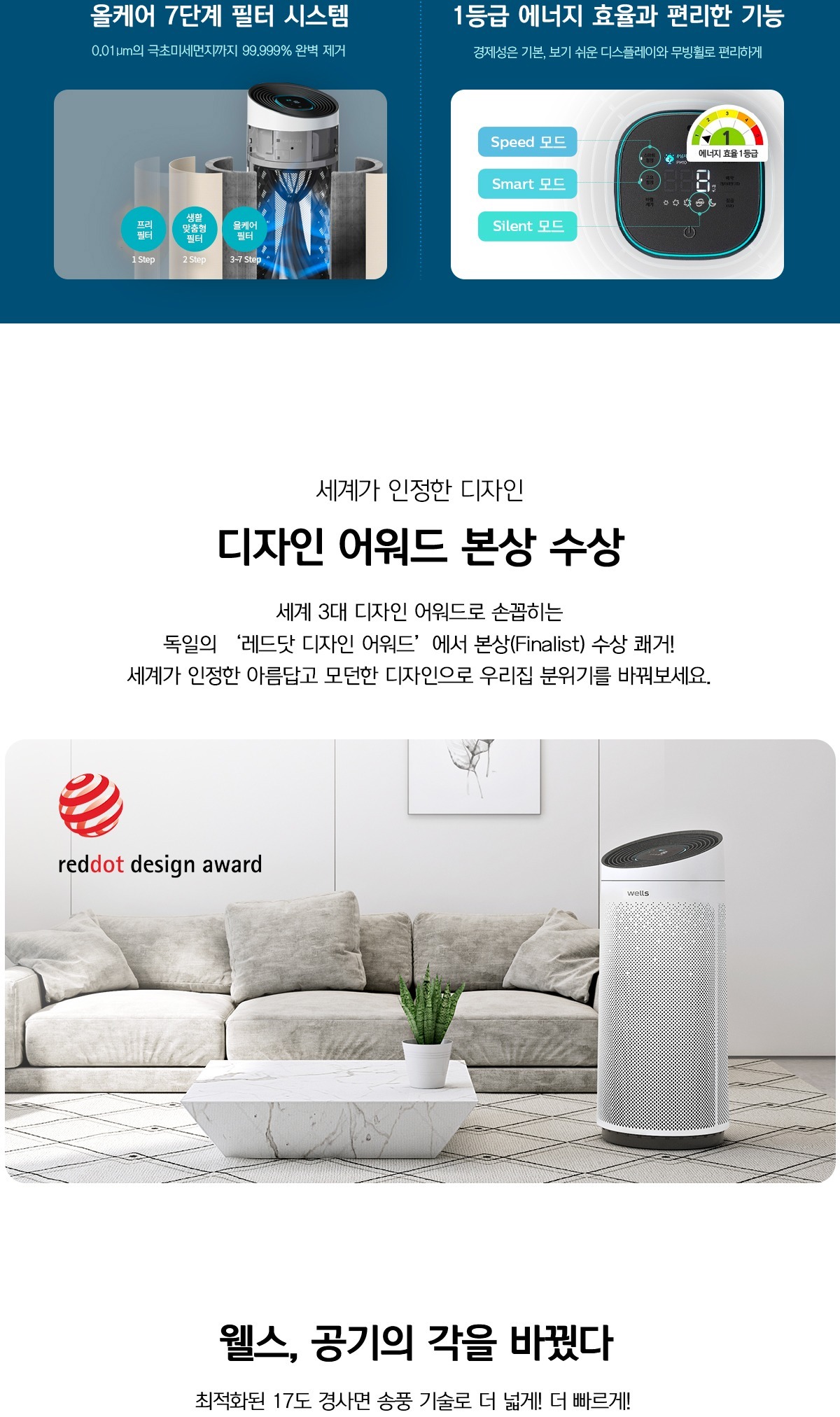 토네이도 공기청정기 34평형
