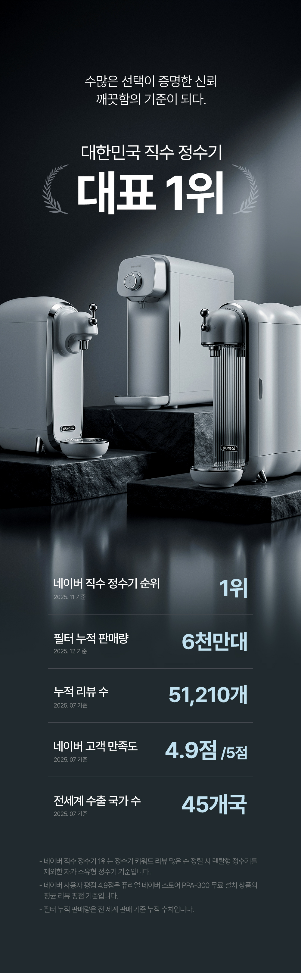 직수형 냉온정 정수기