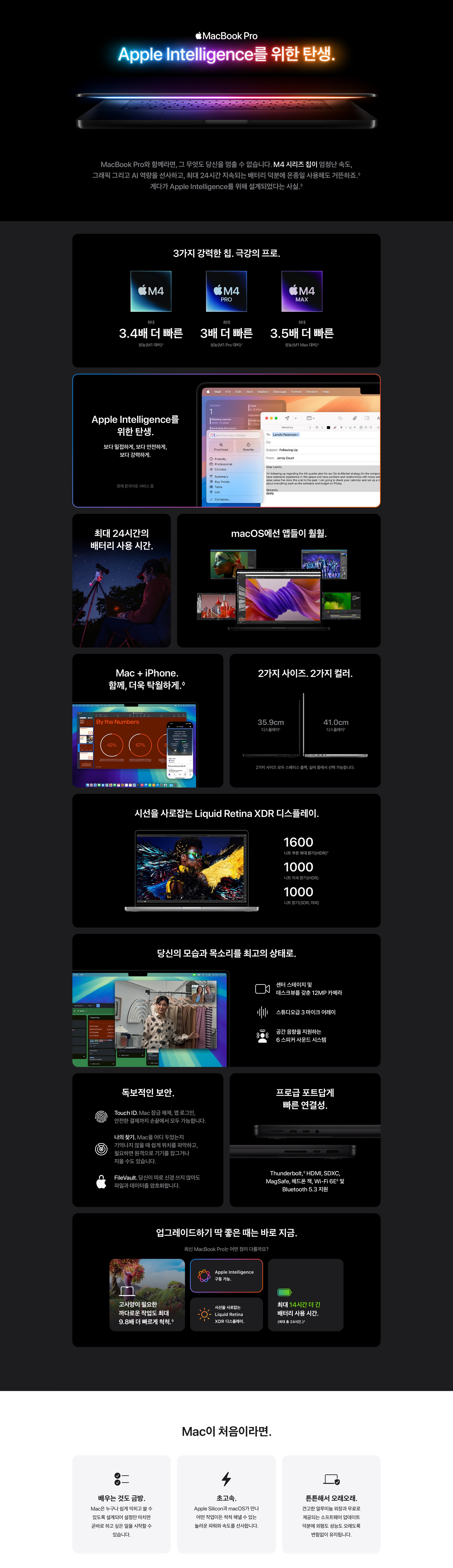 맥북프로 노트북 14인치 ( M4 , 24GB / 1TB SSD)