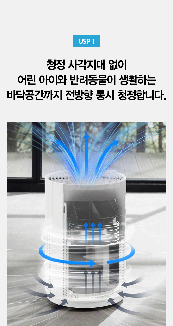 올클린 공기청정기 15평형