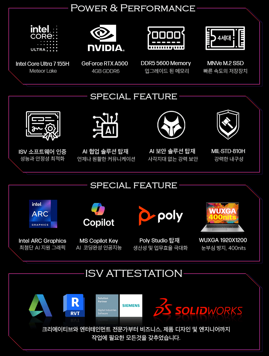 Z북 Firefly 16 G11 노트북 16인치 (Ultra7, 16GB / 1TB SSD)