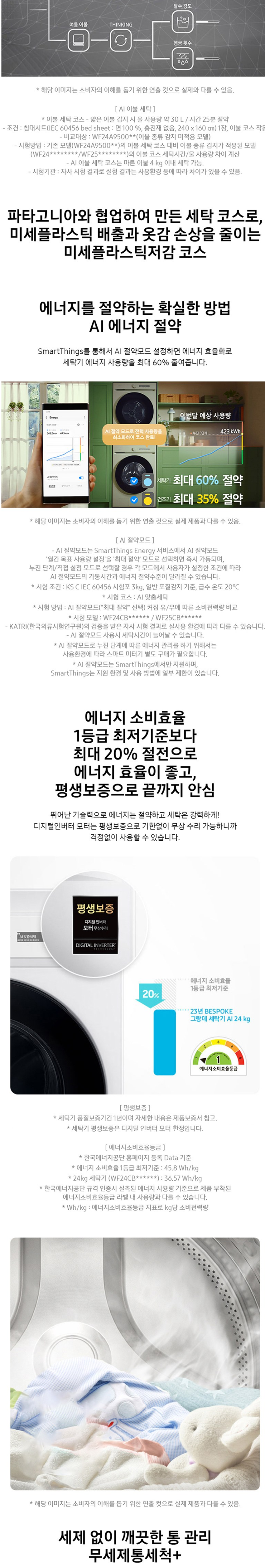비스포크 그랑데 AI (세탁24kg+건조20kg, 상단설치키트 포함)