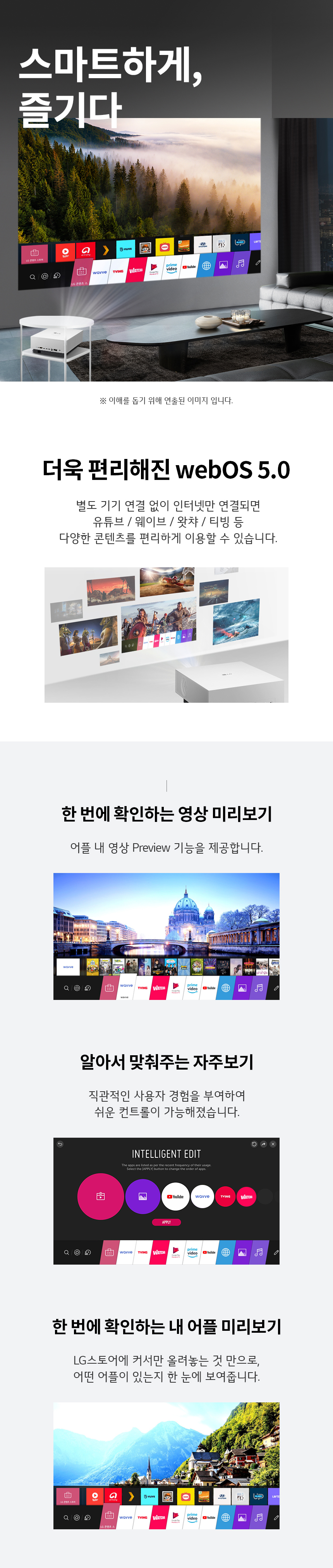 시네빔 레이저 4K 투사형 빔프로젝터 (20년형)