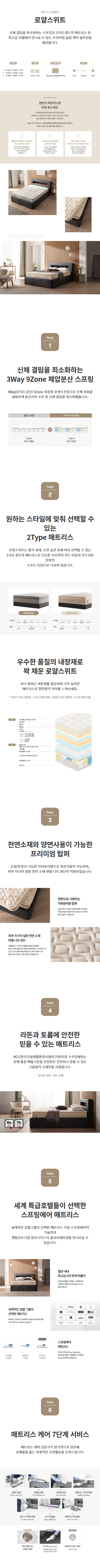 로얄스위트 탑퍼분리 매트리스 킹(K)