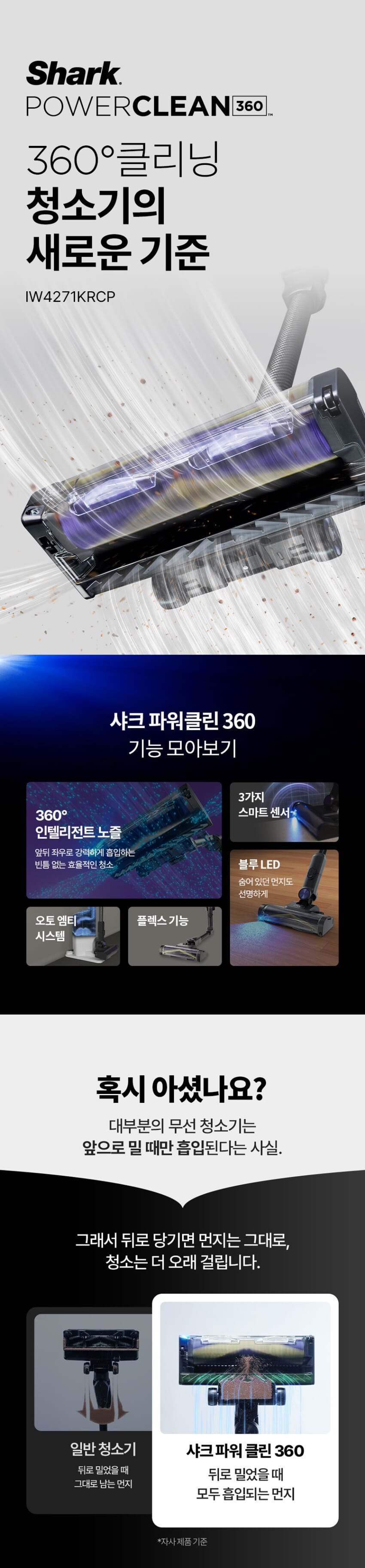 파워 클린 360 무선청소기 230W