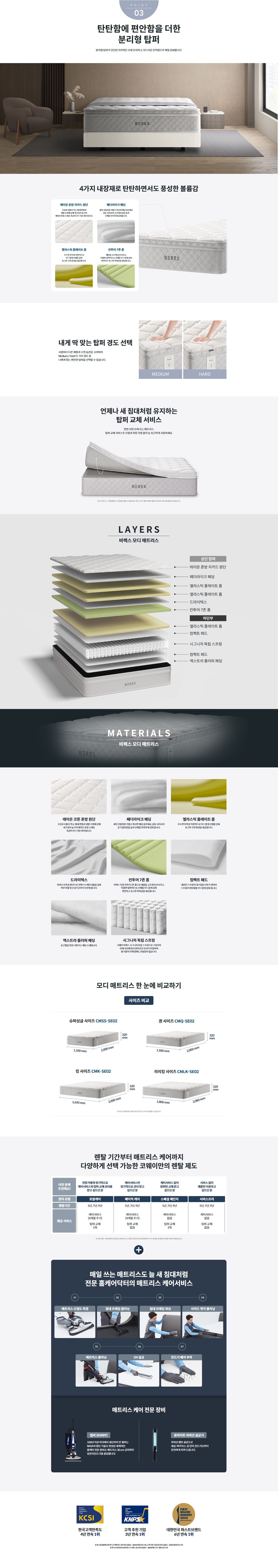 BEREX 모디 매트리스 슈퍼싱글(SS)
