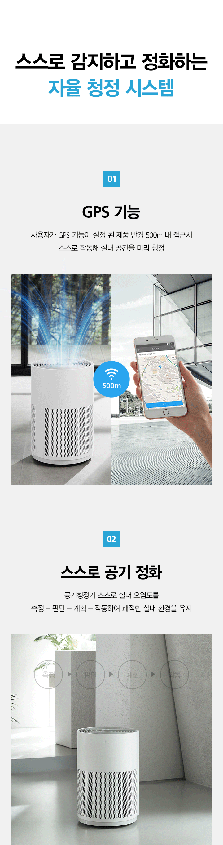 올클린 공기청정기 15평형