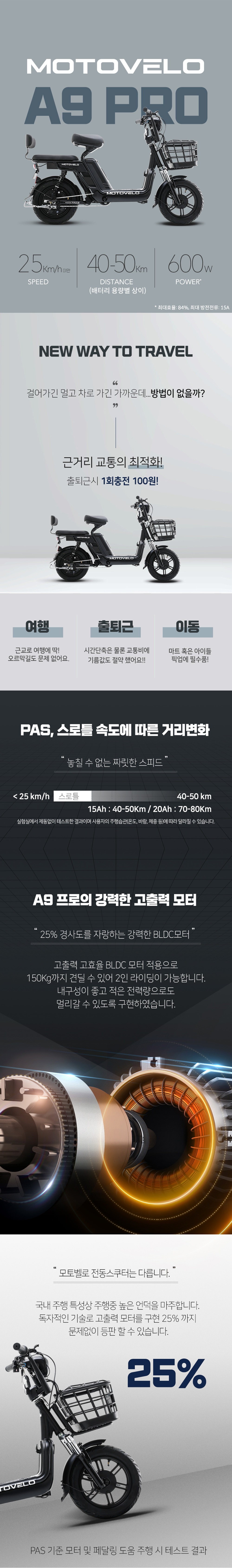 A9 프로 600W 15Ah 전동스쿠터