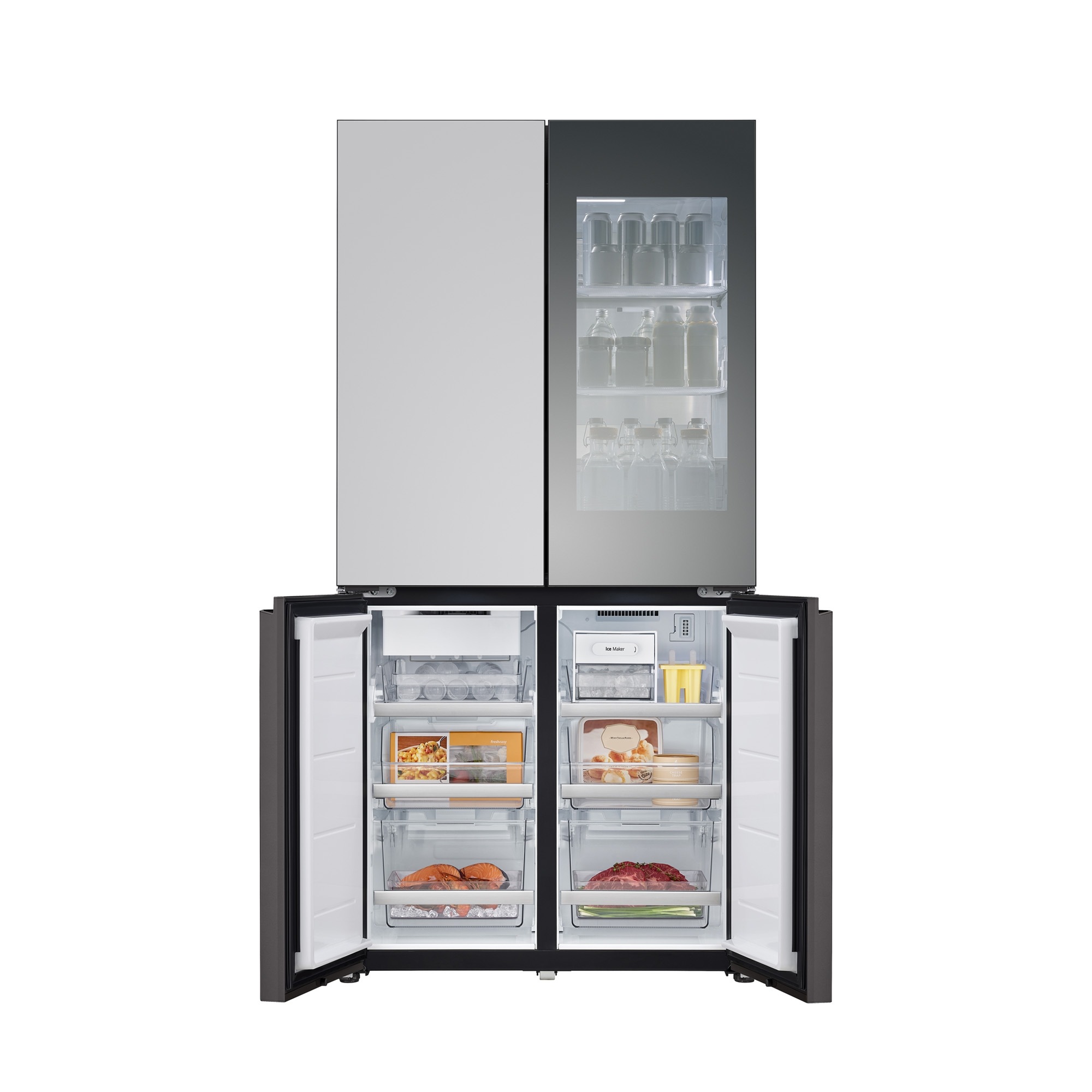LG 디오스 오브제컬렉션 STEM 베이직 노크온 냉장고 601L 빌트인 (메탈패널)