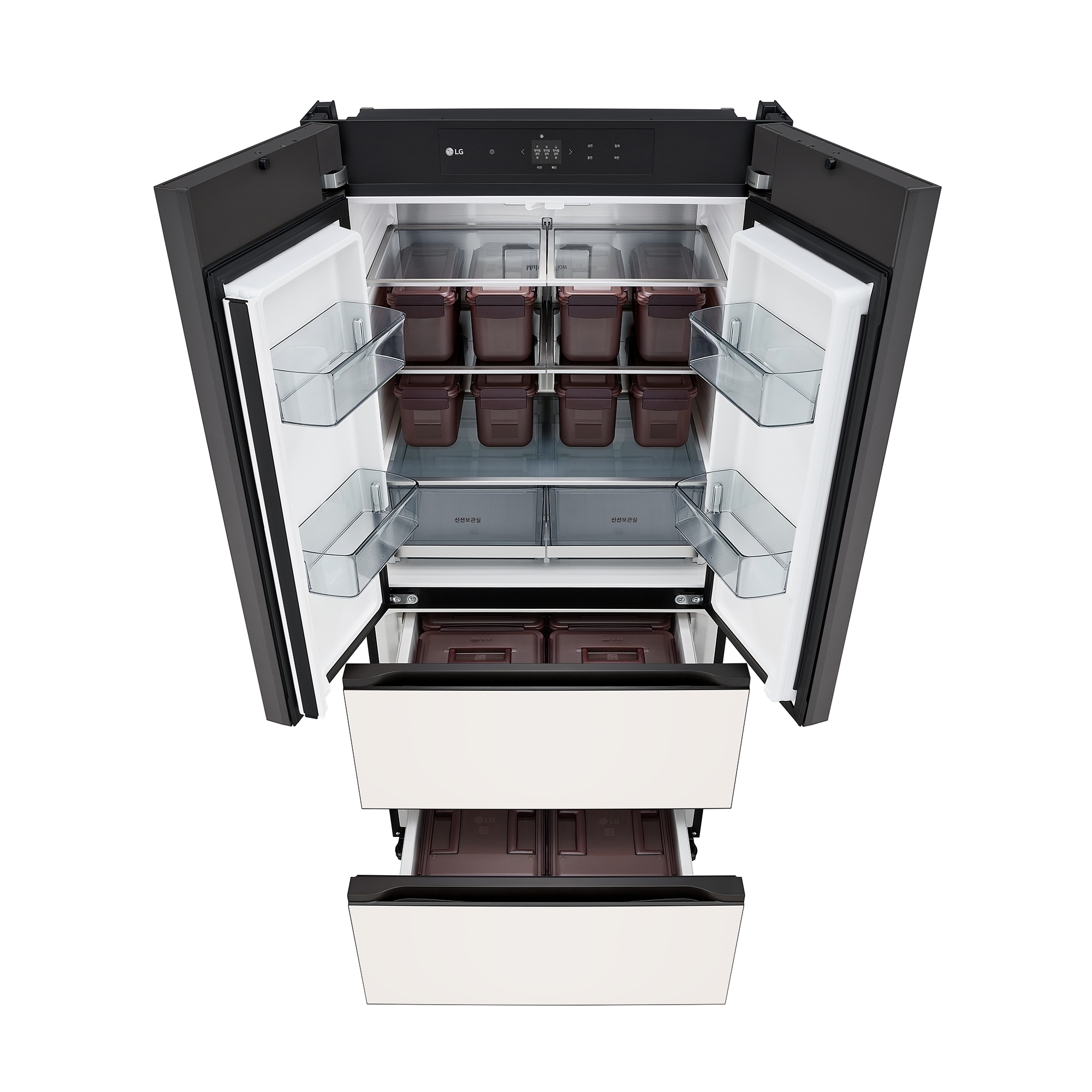 LG 디오스 오브제컬렉션 김치톡톡 Fit & Max 김치냉장고 480L (글라스패널, 메탈프레쉬)