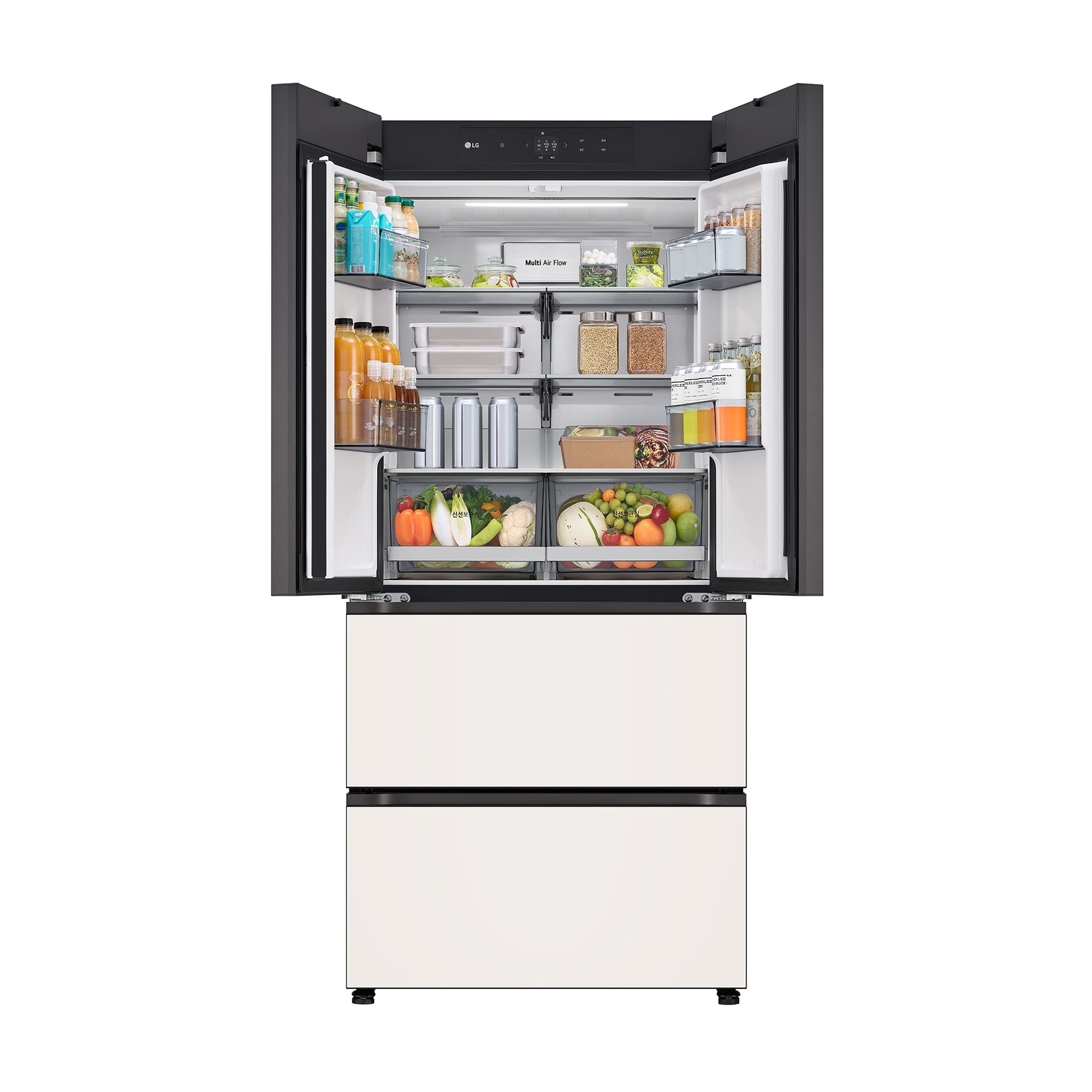 LG 디오스 오브제컬렉션 김치톡톡 Fit & Max 김치냉장고 480L (글라스패널, 메탈프레쉬)