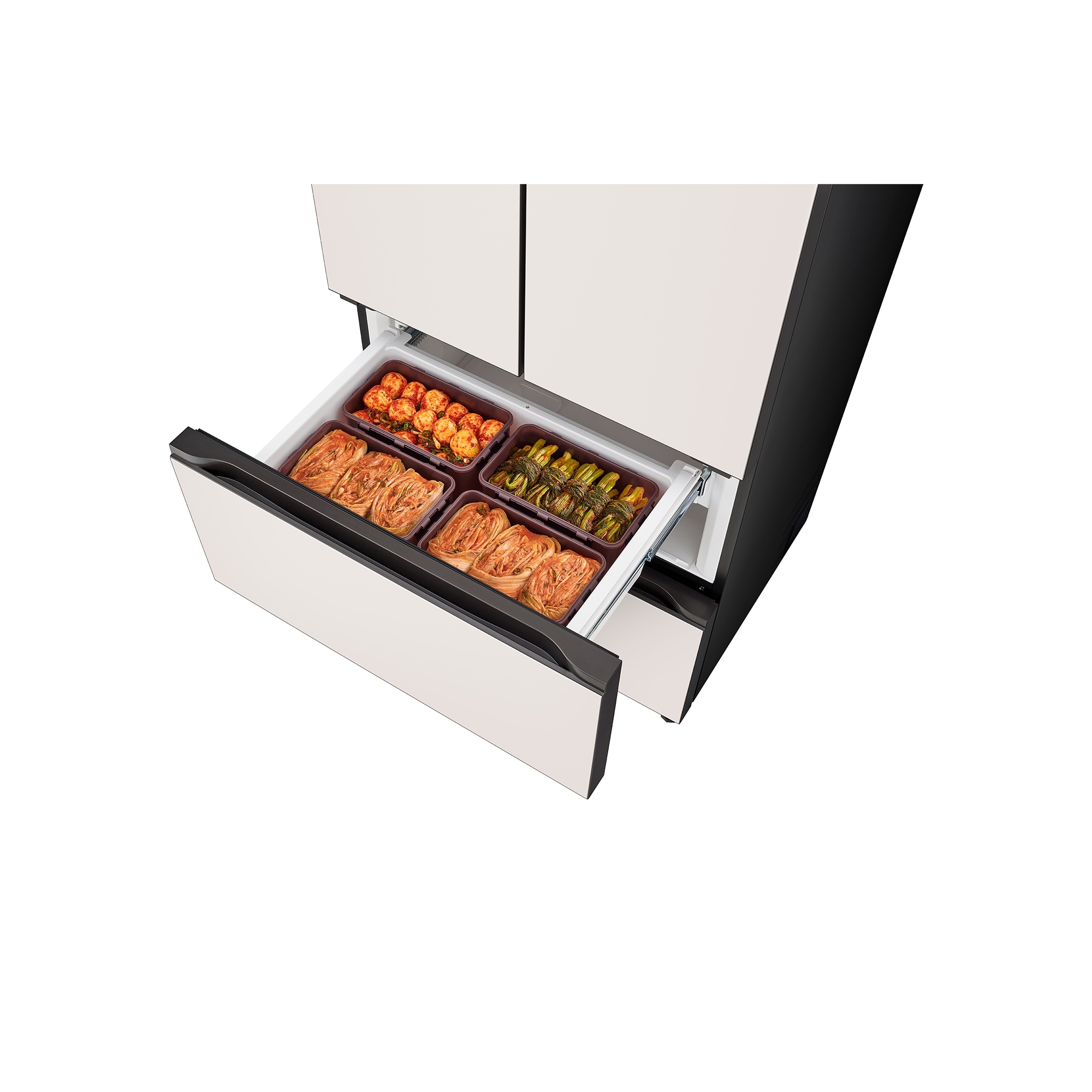 LG 디오스 오브제컬렉션 김치톡톡 Fit & Max 김치냉장고 480L (글라스패널, 메탈프레쉬)