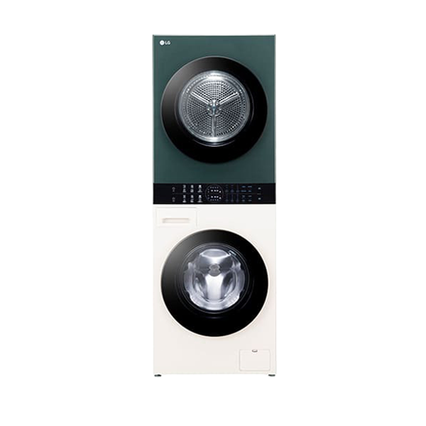 트롬 오브제컬렉션 워시타워 컴팩트 (세탁13kg+건조10kg) - 네이처그린+베이지