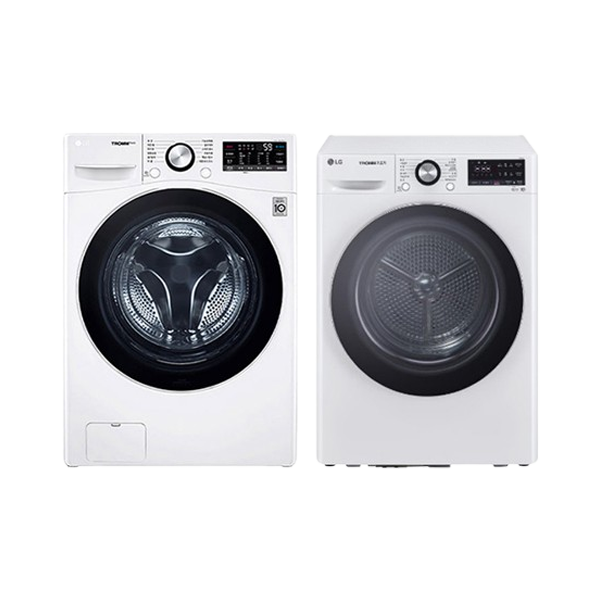 트롬 드럼 세탁기 15kg + 건조기 10kg - 화이트